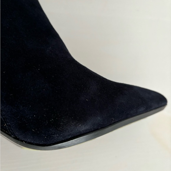 Navy suede Nine West heeled boots - Picture 7 of 11